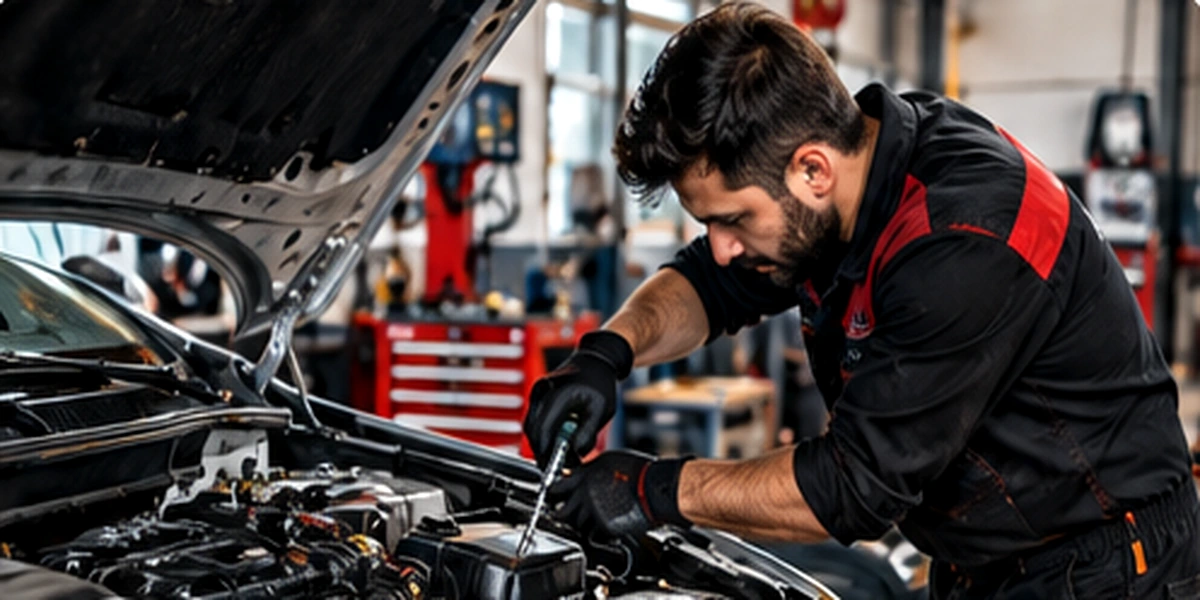 Türkiye’de otomobil motorunu kontrol eden oto tamir ustası